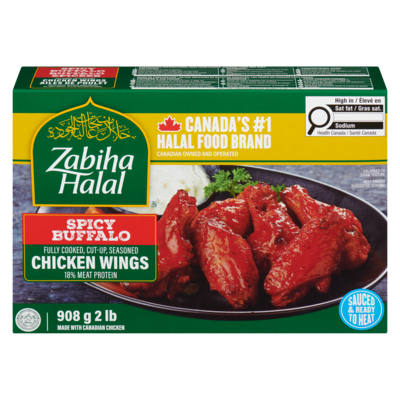 Zabiha Halal Buffalo Wings Spicy 908 g, $2.42/100g