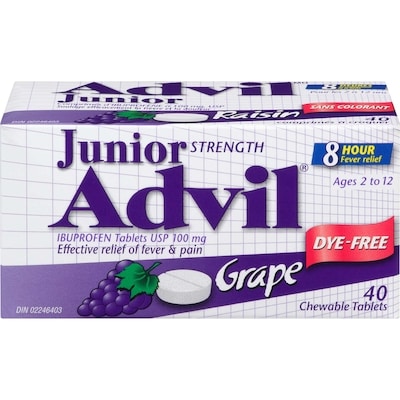 Advil Junior  Chewable Tablets, Grape 40 ea, $0.41/1ea