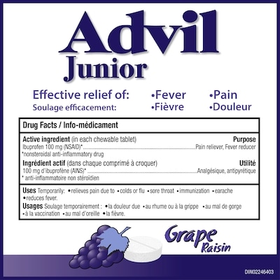 Junior (Comprimés À Croquer) (Raisin Sans Colorant)