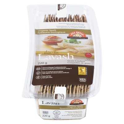 Pita Break Lavash Cracker, Organic Spelt 220 g, $2.63/100g