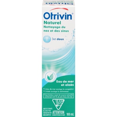 Otrivin Saline eau de mer et Aloès atomiseur douceur 100 ml, 0,12 $/1ch
