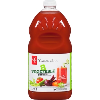 President's Choice 8-Vegetable Cocktail 1.89 l, $0.21/100ml