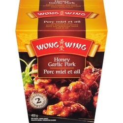 Wong Wing Porc miel et ail 400 g, 2,62 $/100g