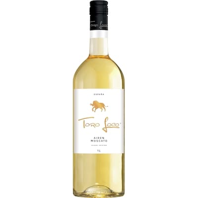 Toro Loco Airen Moscato, vin blanc (Pièce d’identité requise au moment du ramassage) 1 l, 1,30 $/100ml