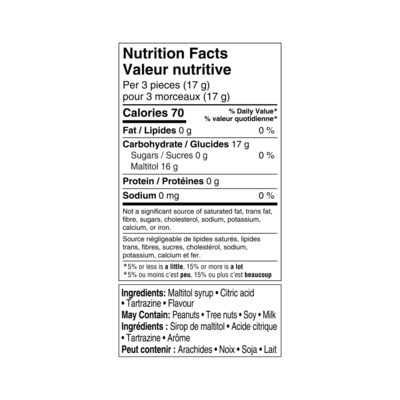 No Sugar Added Lemon Candy Bag