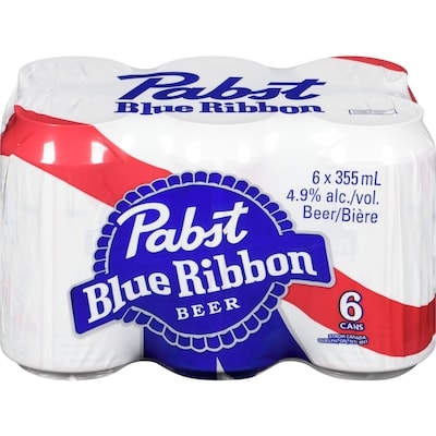 Pabst Beer 4.9% (ID required at pick-up) 6x355.0 ml, $0.53/100ml
