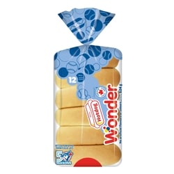 Wonder White Hotdog Buns 12pk 12x52.0 g, $0.40/100g
