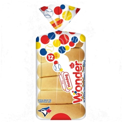 Wonder Hotdog Rolls 12x624.0 g, $0.56/100g