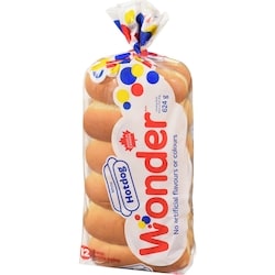 Wonder Hotdog Rolls 12x624.0 g, $0.64/100g