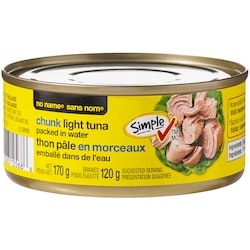 No Name Chunk Light Tuna 170 g, $1.18/100g
