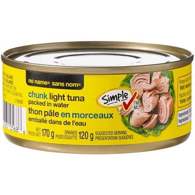 No Name Chunk Light Tuna 170 g, $1.18/100g