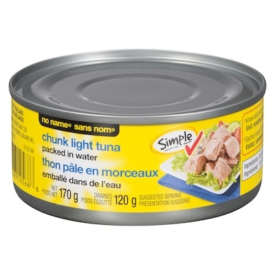 No Name Chunk Light Tuna 170 g, $0.88/100g
