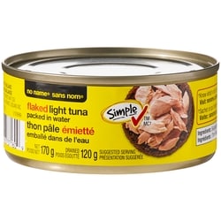 No Name Flaked Light Tuna 170 g, $1.18/100g