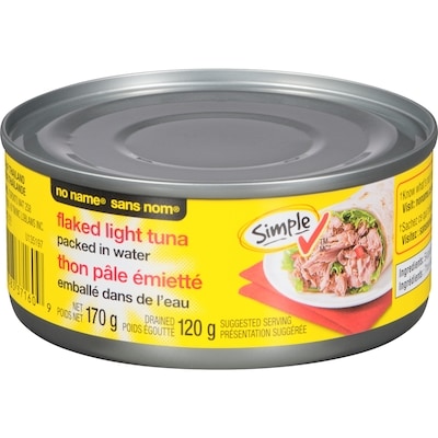Sans Nom Thon pâle émietté  170 g, 0,88 $/100g