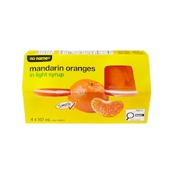 Sans Nom Coupes de fruits aux mandarines dans du sirop léger 4x107.0 ml, 0,58 $/100ml