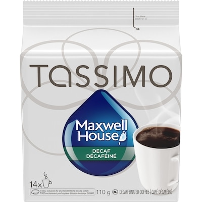 Tassimo Disques individuels T DISC de café décaféiné Maxwell House 14 ea, 1,07 $/1ch