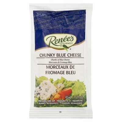 Renees Chunky Blue Cheese Dressing, Pouch 43 ml, $1.28/100ml