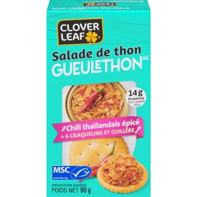 Clover Leaf Préparation de salade de thon en sauce thaïlandaise épicée 90 g, 3,32 $/100g