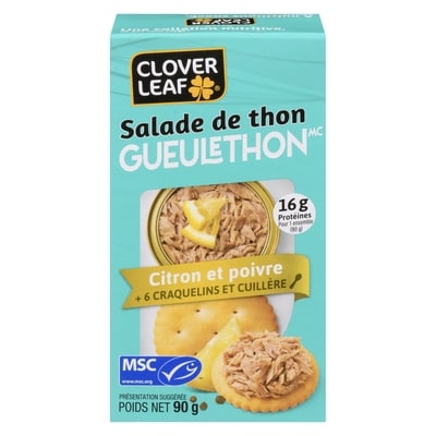 Clover Leaf Préparation de salade de thon citron-poivre 90 g, 3,32 $/100g