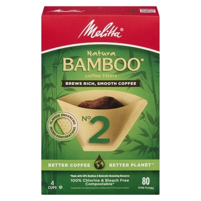 Melitta Bamboo Coffee Filters 80 ea, $0.08/1ea