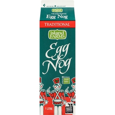 Island Farms 2% Eggnog 1 l, $0.33/100ml