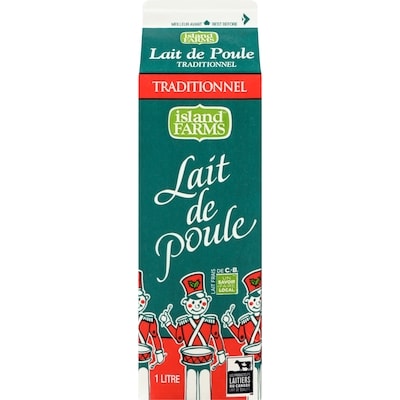 Island Farms Lait de poule 2 % 1 l, 0,33 $/100ml