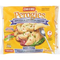 Cheemo Pérogies, pommes de terre et fromage cheddar 2 kg, 0,40 $/100g