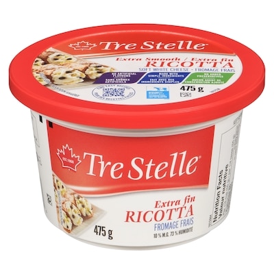 Tre Stelle Fromage ricotta extra fin 475 g, 2,00 $/100g