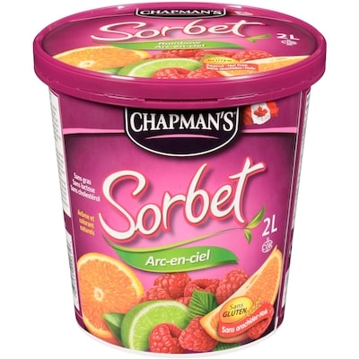 Chapman’s Arc-en-ciel Sorbet 2 l, 0,40 $/100ml