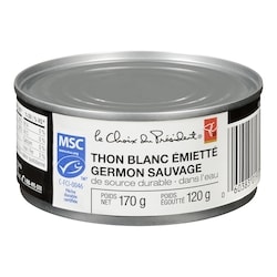le Choix du Président Thon blanc émietté, germon sauvage 170 g, 2,35 $/100g