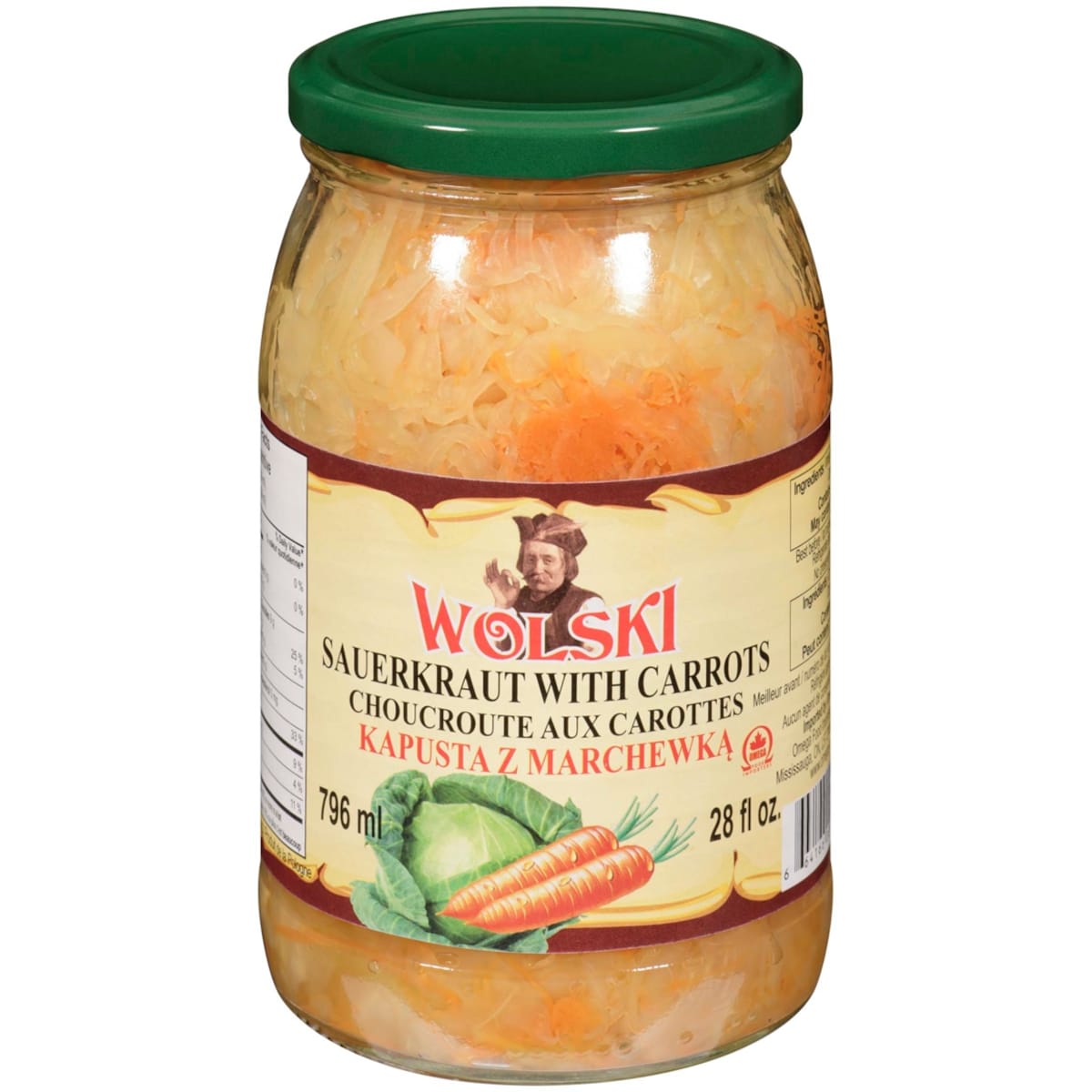 Wolski Saurkraut with Carrots 796 ml, $0.54/100ml