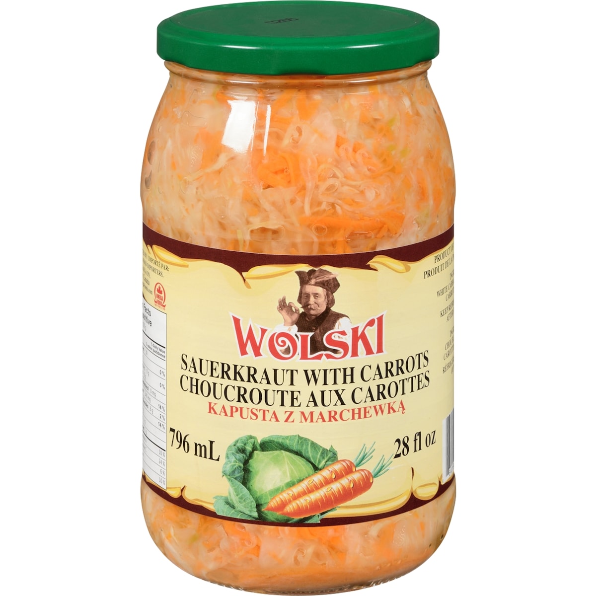 Wolski Choucroute avec carottes 796 ml, 0,54 $/100ml