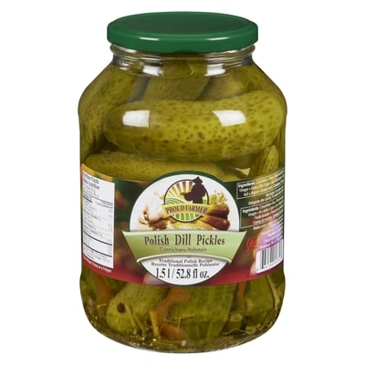 Proud Farmer Polish Dill Pickles 1.5 l, $0.55/100ml