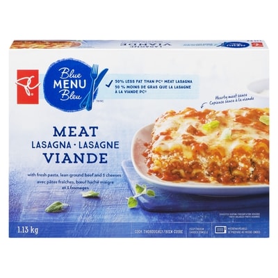 PC Blue Menu Meat Lasagna 1.13 kg, $0.88/100g