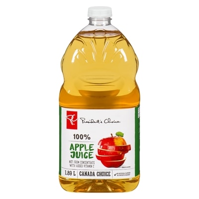 President's Choice 100% Apple Juice 1.89 l, $0.17/100ml