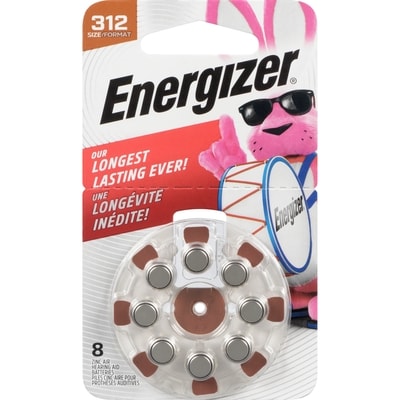 Energizer EZ Turn & Lock Size 312, 8-Pack, Brown 8 ea, $1.50/1ea