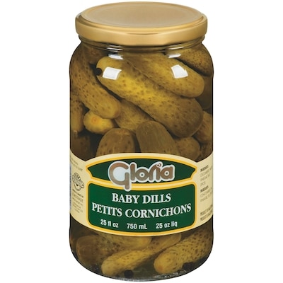 Gloria Cornichons miniatures à l'aneth 750 ml, 0,64 $/100ml