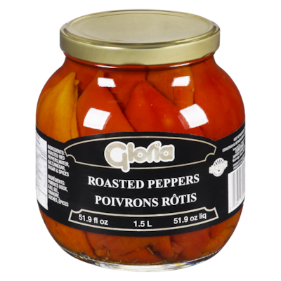 Gloria Vegetables, Roasted Peppers     1.5 l, $0.60/100ml
