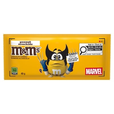 M&M's Marvel Limited Edition, Peanut Milk Chocolate Candies, Bag 49 g, $4.06/100g