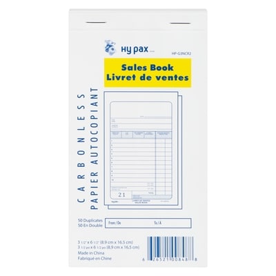 Hypax Counter Sales Book, 50 Duplicates 10x10.0 ea, $1.90/1ea