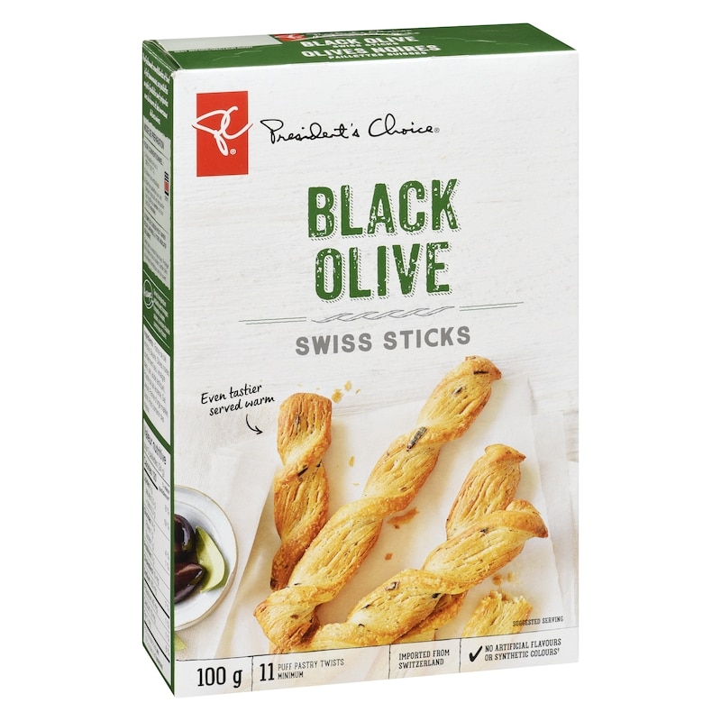 Black Olive Swiss Sticks