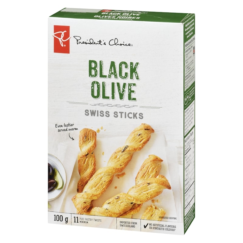 Black Olive Swiss Sticks