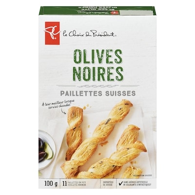 le Choix du Président Paillettes suisses, olives noires 100 g, 2,00 $/100g