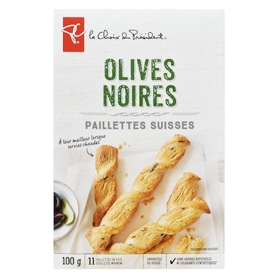 Paillettes suisses, olives noires