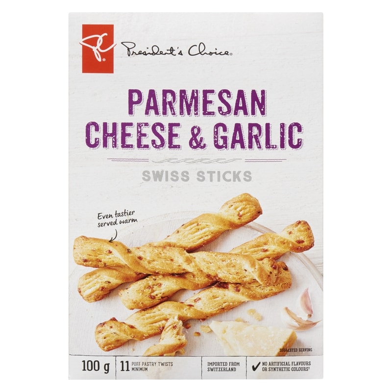 Parmesan Cheese & Garlic Swiss Sticks