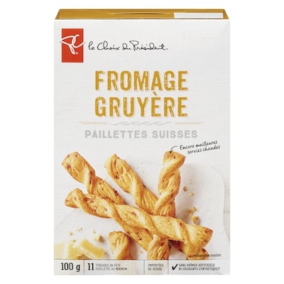 le Choix du Président Paillettes suisses, fromage gruyère  100 g, 2,00 $/100g