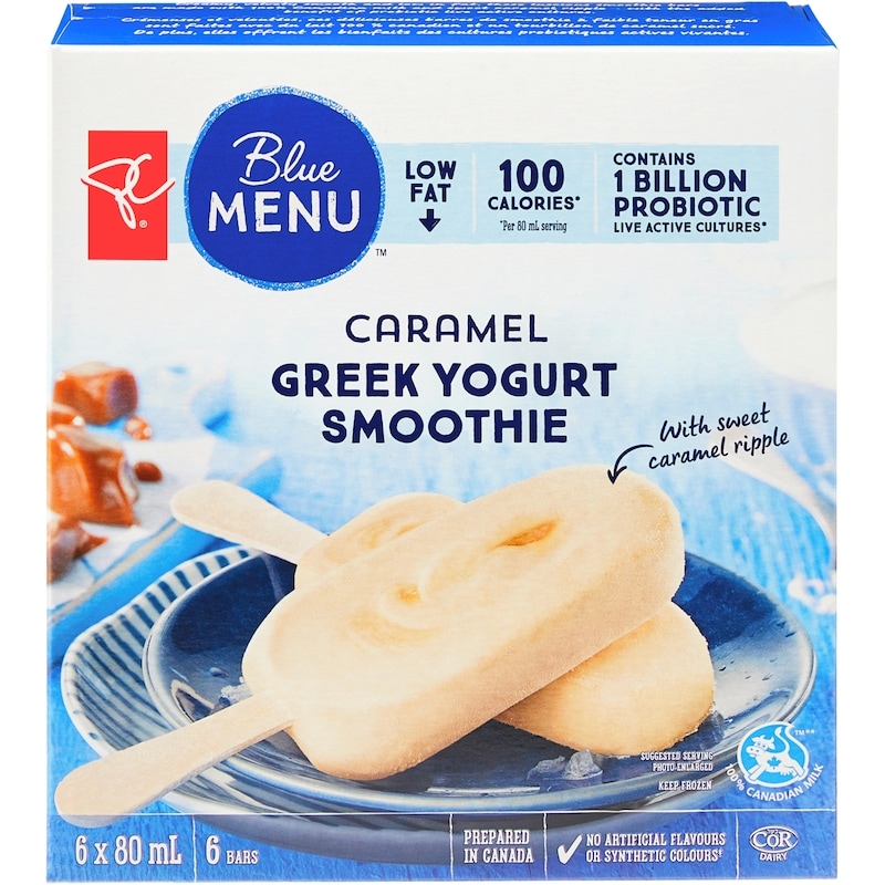 Caramel Greek Yogurt Smoothie Frozen Bars