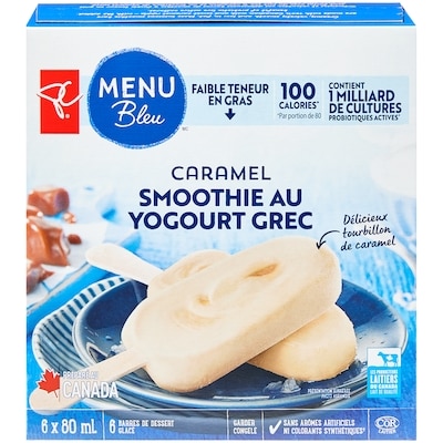 Caramel Greek Yogurt Smoothie Frozen Dessert Bars