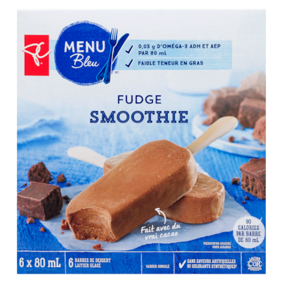 Barres de dessert laitier glacé smoothie au fudge 