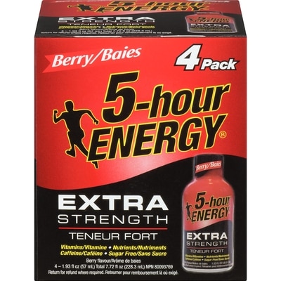 5 Hr Energy Shot, Extra Strength 4x59.0 ml, $9.64/100ml